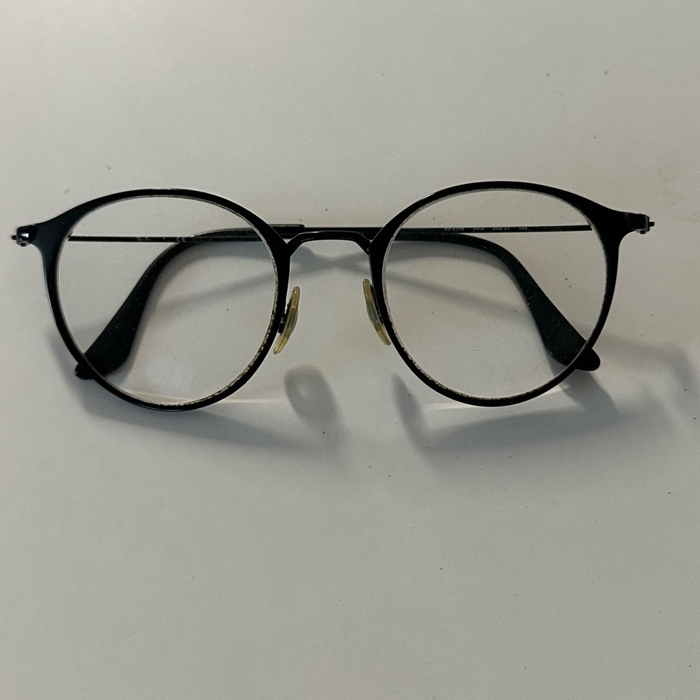 Ray-Ban RB6378 Black thin metal corrective lens frames